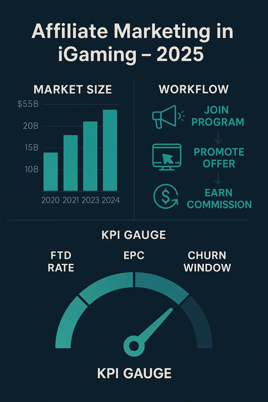 Infographic affiliate marketing in igaming 2025