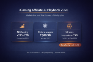 iGaming Affiliate AI Playbook 2026 — AI search, market data, and a 90‑day affiliate plan