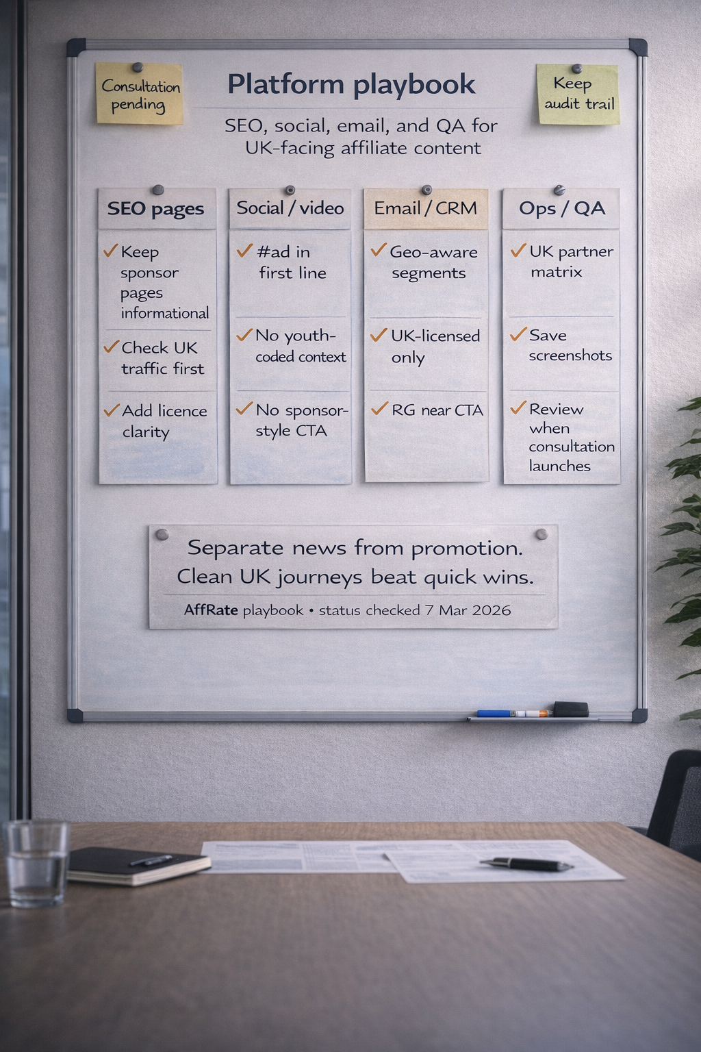 UK sports sponsorship consultation 2026 platform playbook for affiliates and managers