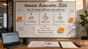 Amazon Associates 2026 — affiliate checklist for Apr 14 program changes