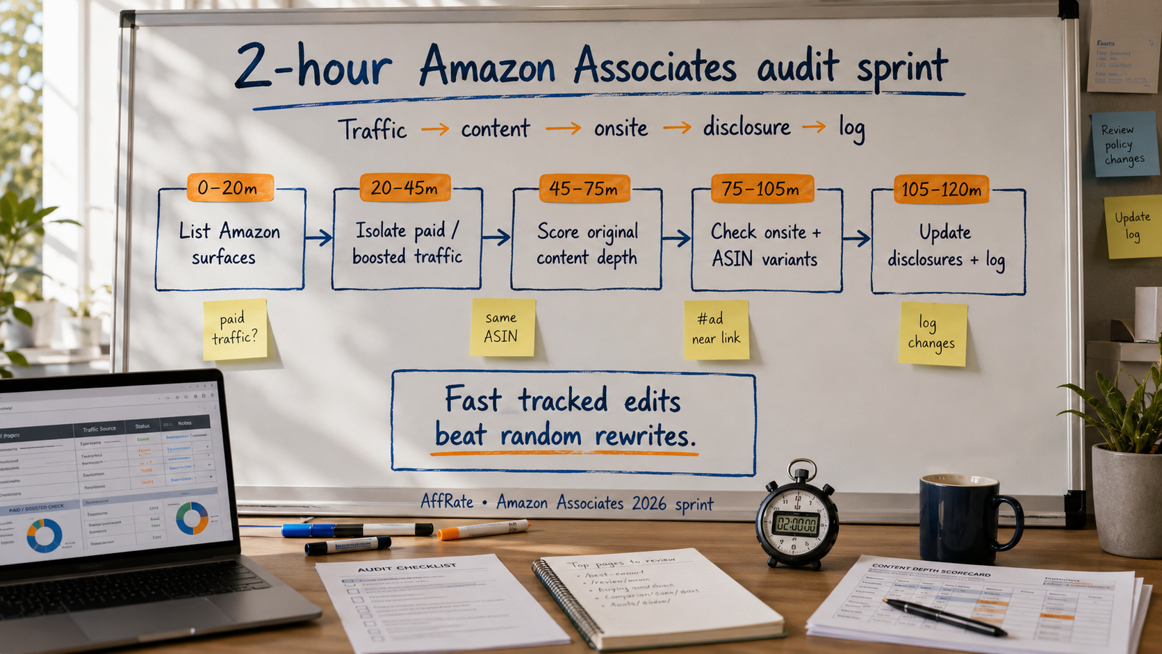 Amazon Associates 2026 paid traffic audit checklist for boosted ads and direct Amazon links