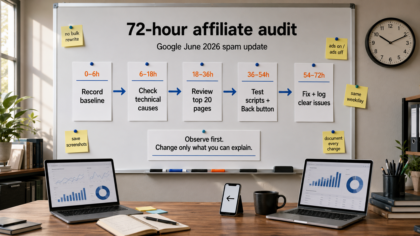 Google June 2026 spam update 72-hour affiliate audit sprint