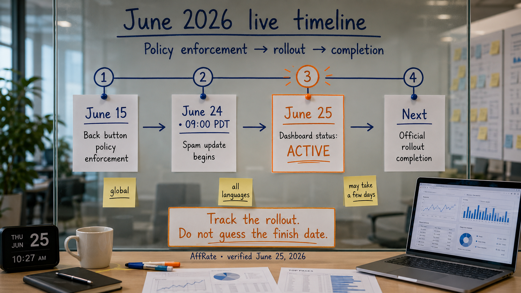 Google June 2026 spam update live timeline for affiliate sites